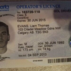 Buy Alberta Driving Licenses and ID Cards