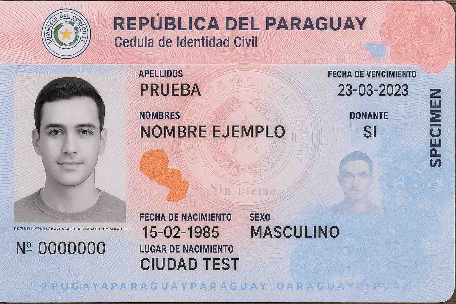 Buy Real ID card of Paraguay 1 Buy Real ID card of Paraguay