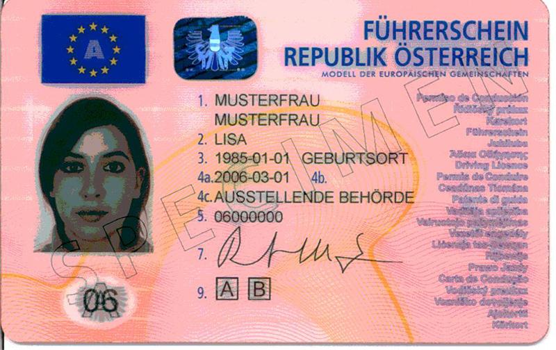 Buy Fake Driving License of Austria 1 Buy Fake Driving License of Austria