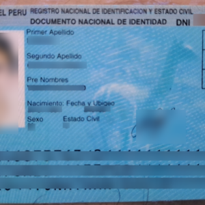 Buy Fake ID Card of Peru
