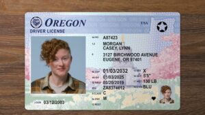 Buy Oregon Driver License and ID Cards 2 oregon real id example crop 1645991428